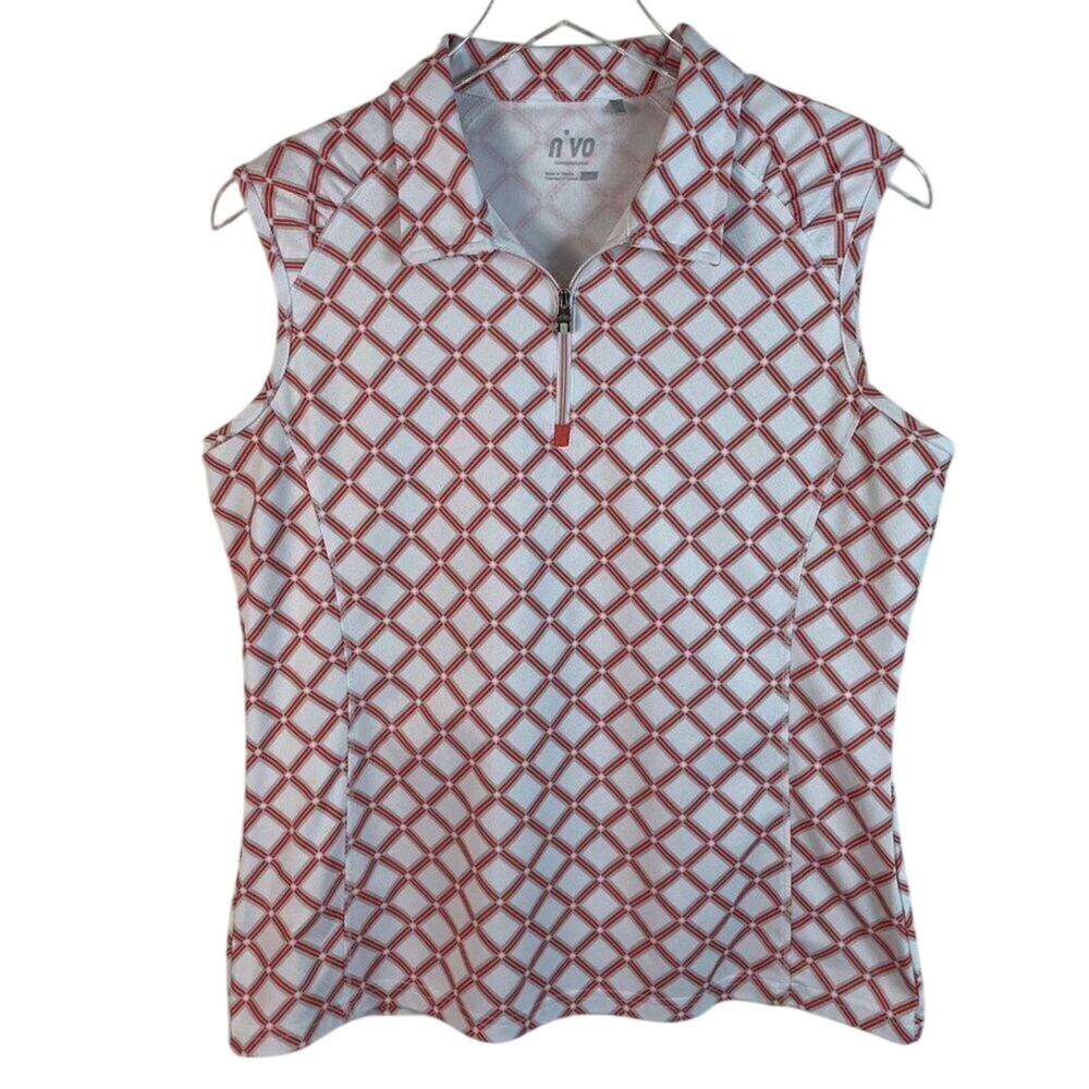 Nivo Diamond Print Athletic Golf Top Size Large